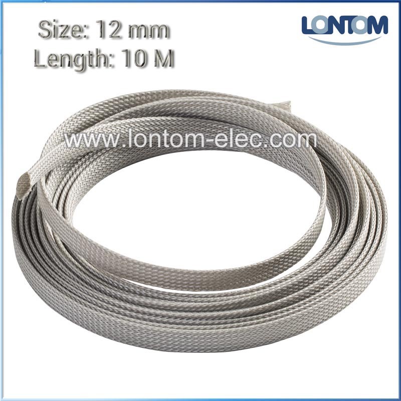 12mm 10M ȸ PET  Ȯ    ǻ ̺  е õ/12mm 10M Gray PET Braided Expandable Sleeving Computer Cable Sleeve High Density Sheathing